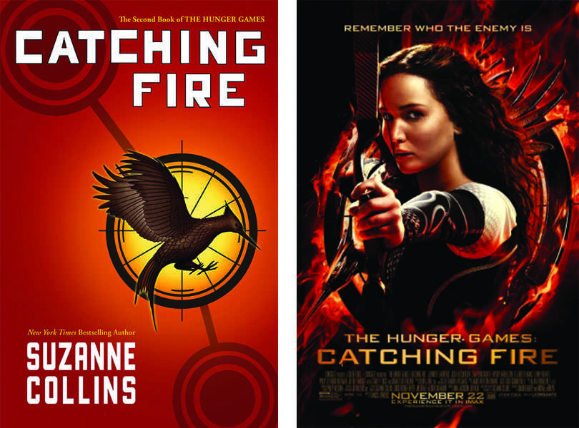 Catching+Fire+%28left%29+is+the+second+installment+of+the+The+Hunger+Games+series+authored+by+Suzanne+Collins.+The+film+%28right%29+was+recently+released+on+Nov.+22.+