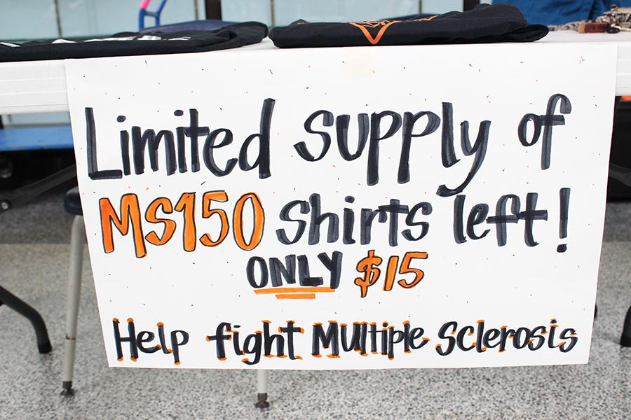 HOSA sold t-shirts at luch to help benefit the MS150.