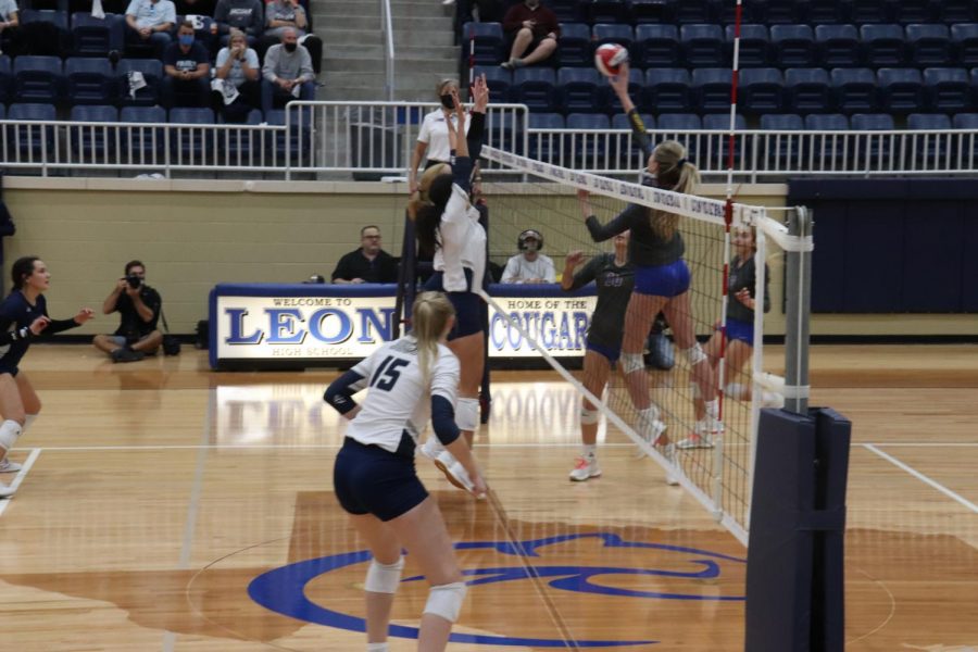 The Klein Volleyball team plays against Flower Mound in the state semifinals.