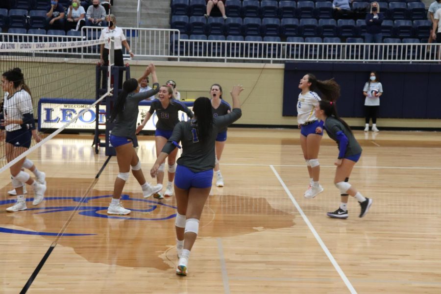 The Klein Volleyball team plays against Flower Mound in the state semifinals.