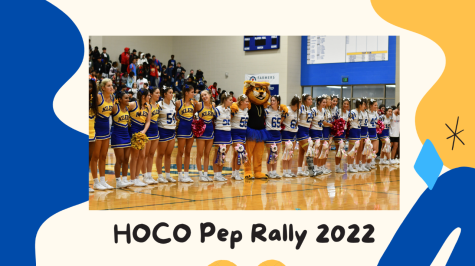 Students from all organizations participate in homecoming pep rally.